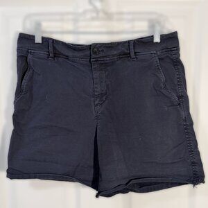 Lou & Grey women's linen navy blue chino shorts size 6